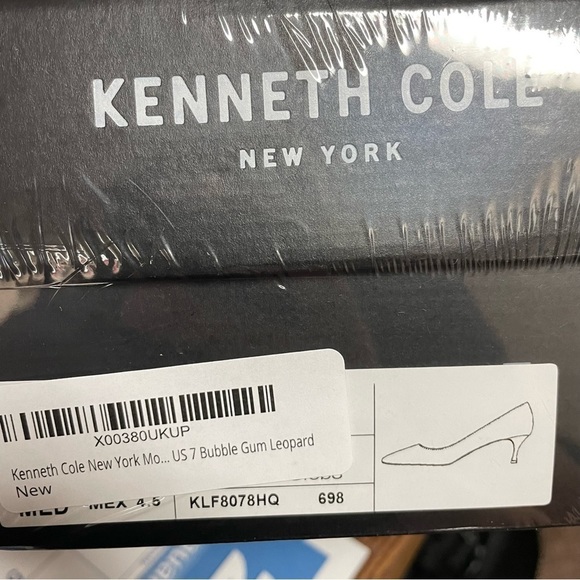 Kennith COle New York Morgan Kitten-Heel Calf Hair Pumps US 7 Bubble Gum Lepord - Picture 4 of 4